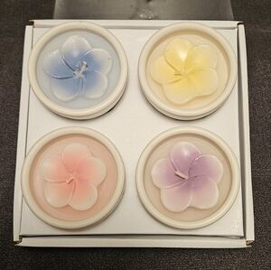 Jasmine Candles in Ceramic Candle Dish. Set of Four.
